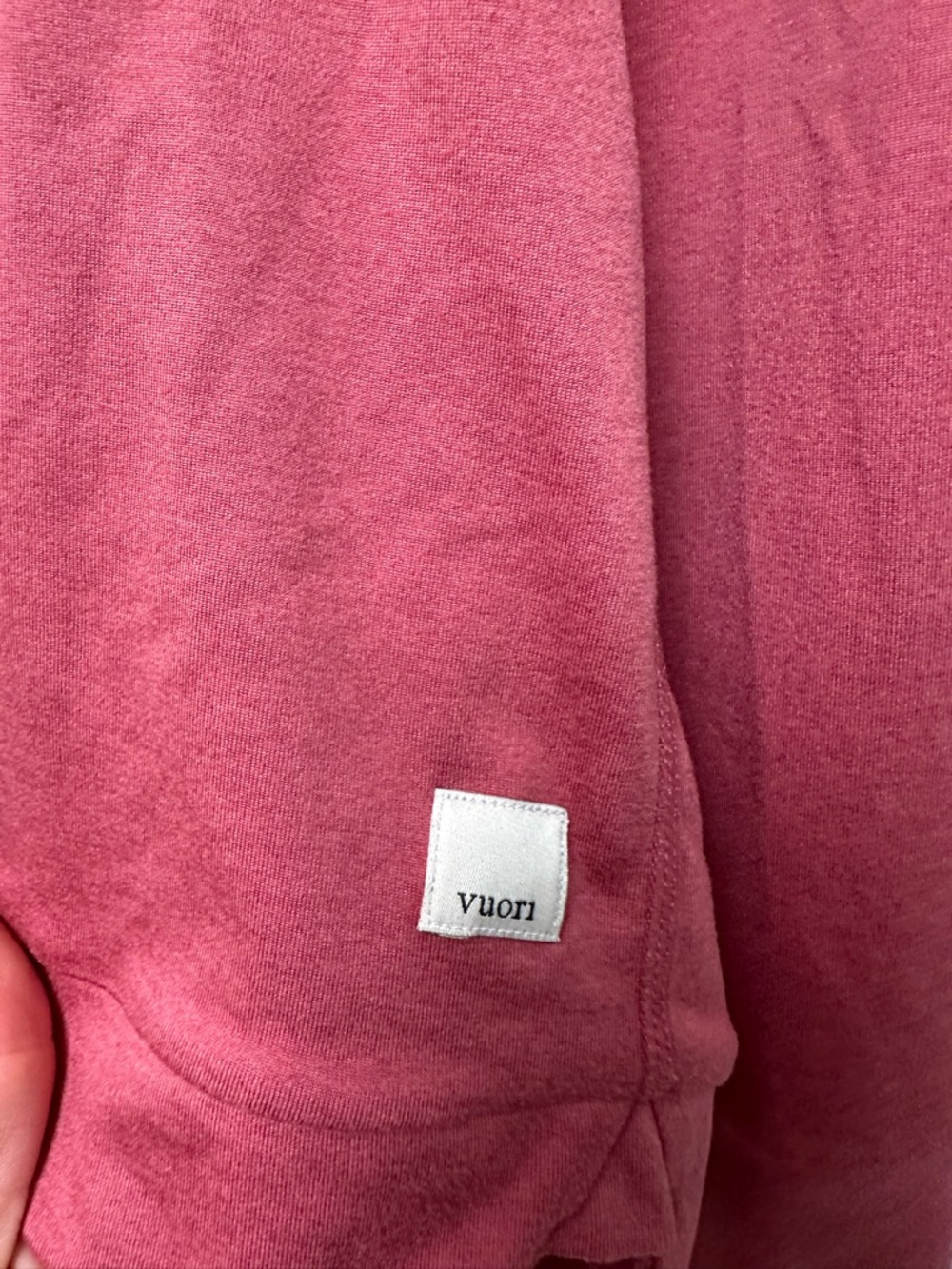 Long Sleeve vuori halo Hooded Pullover Top in Dusty Rose - Picture 3 of 3